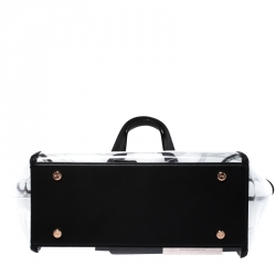 Sophia Webster Clear/Black Dina PVC and Leather Tote