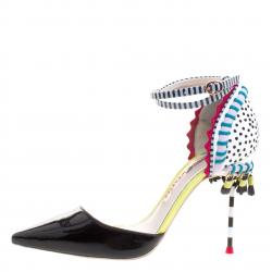 Pre Owned Sophia Webster Multicolor Leather Xavier Ankle Strap D'orsay Pumps Size 37