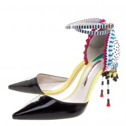Pre Owned Sophia Webster Multicolor Leather Xavier Ankle Strap D'orsay Pumps Size 37