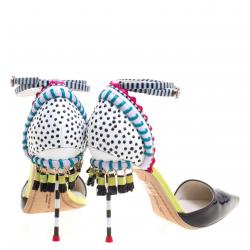 Pre Owned Sophia Webster Multicolor Leather Xavier Ankle Strap D'orsay Pumps Size 37