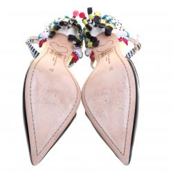 Pre Owned Sophia Webster Multicolor Leather Xavier Ankle Strap D'orsay Pumps Size 37