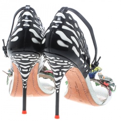 Sophia Webster Multicolor Leather Lilico Flower Embellished Ankle Strap Open Toe Sandals Size 40