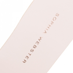 مملوكة مسبقًا Sophia Webster Beige Butterfly Crystal Embellished Suede and PVC Madame Flat Sandals Size 37