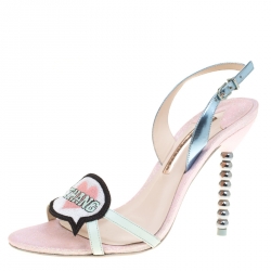 Sophia Webster Multicolor Leather Miss Thang Slingback Sandals Size 39