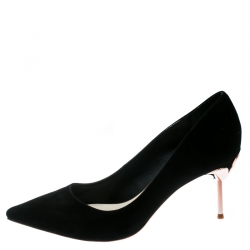 Sophia Webster Black Suede Coco Flamingo Pointed Toe Pumps Size 41.5