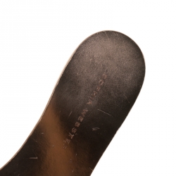 Pre Owned Sophia Webster Metallic Rose Gold Leather Lilico Floral Embellished Flat Slides Size 38