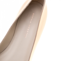 Pre Owned Sophia Webster Metallic Rose Gold Leather Bibi Butterfly Pointed Toe Ballet Flats Size 40