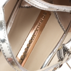 Pre Owned Sophia Webster Silver Leather Lilia Mary Jane Pumps Size 39