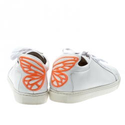 Pre Owned Sophia Webster White Leather Bibi Butterfly Sneakers Size 40