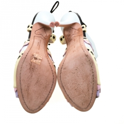 Pre Owned Sophia Webster Multicolor Glitter And Leather Riko Cut Out Sandals Size 37