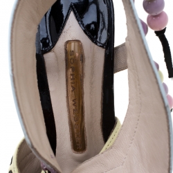 Pre Owned Sophia Webster Multicolor Glitter And Leather Riko Cut Out Sandals Size 37