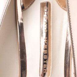 Sophia Webster Metallic Rose Gold Crystal Embellished Heel Coco Pumps Size 40.5