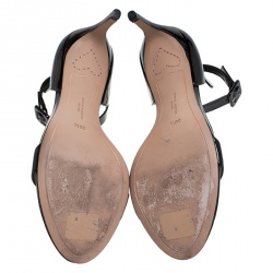 Pre Owned Sophia Webster Black Patent Leather Nicole Sandals Size 39.5