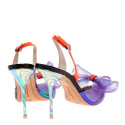 Sophia Webster Multicolor PVC And Patent Leah Bow Sandals Size 38.5