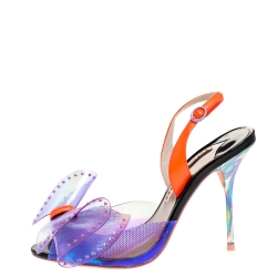 Sophia Webster Multicolor PVC And Patent Leah Bow Sandals Size 38.5