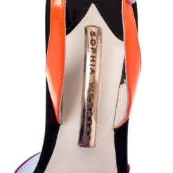 Sophia Webster Multicolor PVC And Patent Leah Bow Sandals Size 38.5