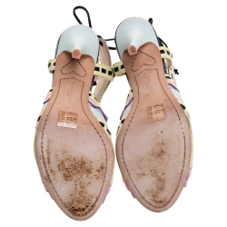 Sophia Webster Multicolor Leather Cutout Ankle Wrap Sandals Size 39