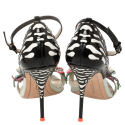 Pre Owned Sophia Webster Multicolor Patent Leather Lilico Ankle Strap Sandals Size 38.5