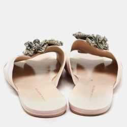 Pre Owned Sophia Webster Light Pink Satin Lilico Flat Slides Size 40