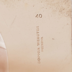 Pre Owned Sophia Webster Light Pink Satin Lilico Flat Slides Size 40