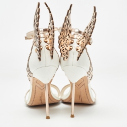 Sophia Webster White/Rose Gold Patent and Leather Evangeline Sandals Size 39