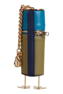 Sophie Hulme Olive Green/Blue Budgie Bag Charm