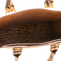 Sophie Hulme Leopard Print Leather Albion Top Handle Bag