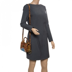 Sophie Hulme Brown Leopard Print Leather Small Finsbury Shoulder Bag