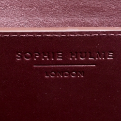 Sophie Hulme Brown Leopard Print Leather Small Finsbury Shoulder Bag