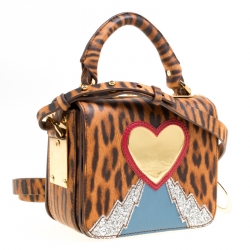 Sophie Hulme Brown Leopard Print Leather Small Finsbury Shoulder Bag