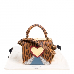 Sophie Hulme Brown Leopard Print Leather Small Finsbury Shoulder Bag