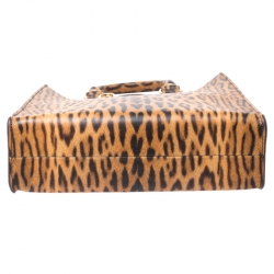  Sophie Hulme Brown/Black Leopard Print Leather Albion Tote