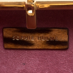 Sophie Hulme Brown Leopard Print Leather Compton Box Top Handle Shoulder Bag