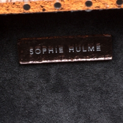 Sophie Hulme Clear Brown Glitter Perspex Compton Crossbody Bag 
