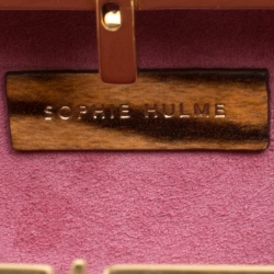 Pre Owned Sophie Hulme Brown Leopard Print Leather Compton Crossbody Bag