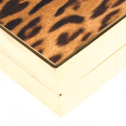 Pre Owned Sophie Hulme Brown Leopard Print Leather Compton Crossbody Bag