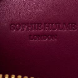 Sophie Hulme Fuchsia Leather Zip Bowler Bag