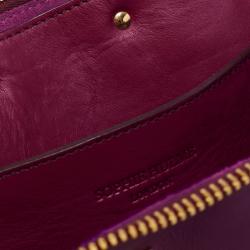 Sophie Hulme Fuchsia Leather Zip Bowler Bag