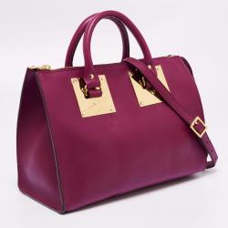 Sophie Hulme Fuchsia Leather Zip Bowler Bag
