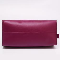 Sophie Hulme Fuchsia Leather Zip Bowler Bag