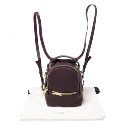 Pre Owned حقيبة ظهر سوفي هو لم ويلسون ميني جلد بنفسجية