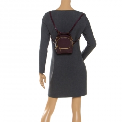 Pre Owned حقيبة ظهر سوفي هولم ويلسون ميني جلد بنفسجية