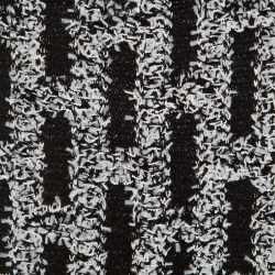 St. John Couture Monochrome Textured Lurex Knit Crystal Embellished Pencil Skirt S
