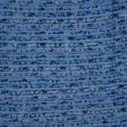 Pre Owned St. John Blue Tweed Skirt Suit S