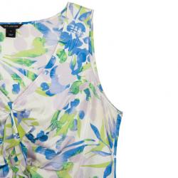مملوكة مسبقًا St. John Sleeveless Floral Blouse L