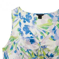 مملوكة مسبقًا St. John Sleeveless Floral Blouse L