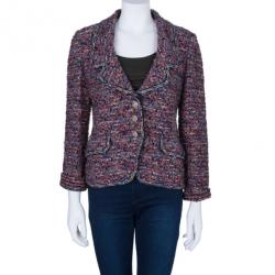 St. John Pink Tweed Knit Jacket L