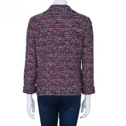 St. John Pink Tweed Knit Jacket L