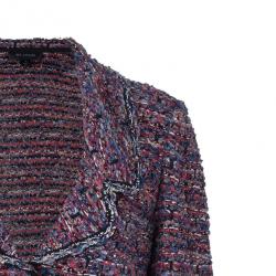 St. John Pink Tweed Knit Jacket L