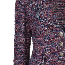 St. John Pink Tweed Knit Jacket L